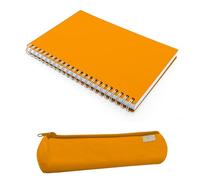 Magicamente Carta - Set Notebook A5 con Righe e Astuccio Tombolino in Carta Lavabile, Rilegatura a Spirale, Idea Regalo Originale, Perfetto per Appunti, Scuola o Lavoro, Made in Italy