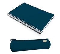 Magicamente Carta - Set Notebook A5 con Righe e Astuccio Tombolino in Carta Lavabile, Rilegatura a Spirale, Idea Regalo Originale, Perfetto per Appunti, Scuola o Lavoro, Made in Italy