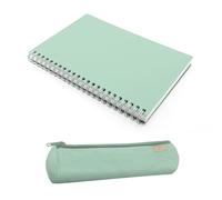 Magicamente Carta - Set Notebook A5 con Righe e Astuccio Tombolino in Carta Lavabile, Rilegatura a Spirale, Idea Regalo Originale, Perfetto per Appunti, Scuola o Lavoro, Made in Italy