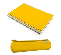 Magicamente Carta - Set Notebook A5 con Righe e Astuccio Tombolino in Carta Lavabile, Rilegatura a Spirale, Idea Regalo Originale, Perfetto per Appunti, Scuola o Lavoro, Made in Italy