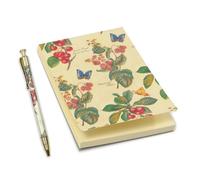 Magicamente Carta Set Quaderno Appunti A6 + Penna a Sfera, Taccuino 14,8 x 10,5 cm, Block Notes, Fogli Neutri, Pagine da 80 g. Fantasia: Raspberries