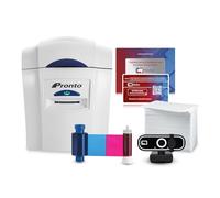 Magicard Pronto - Stampante per carta d'identità e forniture complete con software Bodno ID e fotocamera, edizione argento