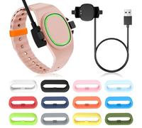 MagicBand+Anelli di fissaggio in silicone multicolore | Passante di sicurezza compatibile con Fitbit Charge/Charge HR/Garmin Vivofit/Disney Magic Bands 1.0/2.0 e altri