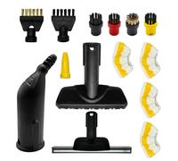 Magicbox Set di 14 accessori per pulitore a vapore Kärcher SC1-SC5 | spazzole rotonde, panni in microfibra, spazzola per fughe, ugello manuale | ABS e nylon