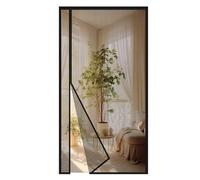 MAGICDOOR Zanzariera Magnetica Vetroresina 65x200cm, Apertura Laterale Zanzariere Magnetiche per Porte Finestre Maglia Fine Magnete Potente Tenda Zanzariera Porta per Soggiorno Patio Cucina-Nero