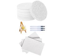 Magice Puffy Paint - 3D Drawing Magice Canvas Sponge, Puffy Popcorn Drawing Texture Painting Kit, Includ Square/Round Blank Paper and Water Brush, Art Supplies for Kids Crafts and Drawing Projects