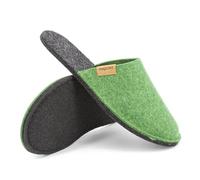 Magicfelt Pantofole in feltro Magic Travel in 100% lana vergine riciclata per uomo e donna - perfette per viaggi e casa, Re Green, 38/39 EU