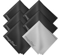 MagicFiber - Panni in microfibra per la pulizia di tutti gli schermi LCD, tablet, obiettivi e altre superfici delicate (5 nero e 1 grigio 15,2 x 17,8 cm)