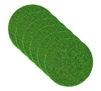 Magicherry 6 mini erba artificiale di muschio per micro paesaggi decorazione fiori fai da te artigianato rotondo finto muschio tappetini per acquari bonsai e patio prato decorazione da giardino, 9 cm
