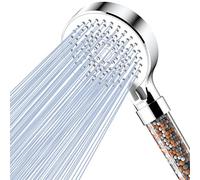 Magichome Soffione Doccia Anticalcare, Doccia Soffione 5 Getti Spray Alta Pressione Doccino per Doccia Soffione Doccia con Filtrazione a 3 Strati e Pietre Aggiuntive, Bianco