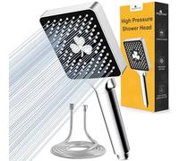 Magichome Soffione doccia con tubo, doccetta ad alta pressione, grande con 6 tipi di getto, 1,5 m, tubo doccia con soffione doccia a pioggia