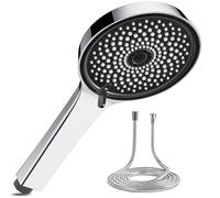 Magichome Soffione doccia e tubo flessibile da 1,5 m, 120 mm, soffione doccia con 5 modalità di spruzzo, soffione universale ad alta pressione per bagno a bassa pressione dell'acqua