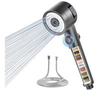 Magichome Soffione Doccia Filtrante Universale con Tubo 1,5M - Filtro a 20 Strati, 3 Modalità, Risparmio Idrico & Alta Pressione per Acqua Dura e Rimozione Cloro Residuo