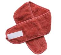 Magici adesivi in pile di corallo per capelli, per il trucco, fascia per capelli, per il soggiorno, SPA, fascia per il viso (rosso)