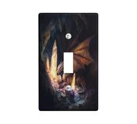 Magici draghi occidentali decorativi piastra di copertura per interruttore della luce 1 banda singola interruttore, cristalli caverna piastra elettrica per cucina bagno, decorazione per interruttori