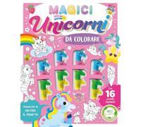 Magici unicorni da colorare. Ediz. illustrata. Con 16 pastelli - AA.VV.