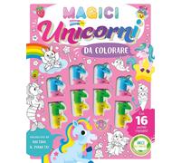 Magici unicorni da colorare. Ediz. illustrata. Con 16 pastelli - AA.VV.
