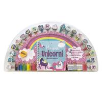 Magici unicorni. Ediz. illustrata. Con 20 gomme per cancellare. Con 10 matite colorate. Con 10 matite grigie. Con temperamatite