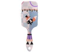 Magician Fox Cartoon Cute Purple carino pettine per capelli Progettato massaggio cuoio capelluto per capelli bagnati con manico ergonomico cepillos para cabello