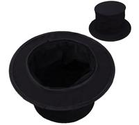 Magician Top Hat - Meccanismo a molla pieghevole compatto, nero classico, copricapo professionale per palcoscenico, accessorio per spettacoli di trucco magico, feste a tema Halloween, teatro, cosplay