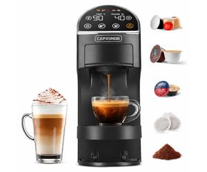 Magician2 Macchina da Caffè a Cialde e Capsule 5 in 1 per Nespresso, Dolce Gusto, Lavazza A Modo Mio, ESE 44mm e Macinato, Touch LED, Auto-Adattivo, 20 Bar, 1,2L, Macchina Espresso per Casa e Ufficio
