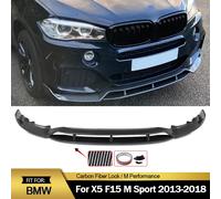 Magickit Spoiler Anteriore Labbro Per 2013-2018 BMW X5 F15 M Sport In Fibra di Carbonio Look Paraurti Anteriore Lip Splitter M Performance Style