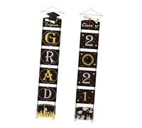 MAGICLULU 1 Paio Striscione Decorativo per Laurea Banner per Tema Laurea Facile da Appendere Materiale Alta per Festeggiamenti e Congratulazioni Laureati