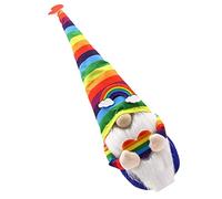 MAGICLULU 1 Pz Bambola Senza Volto Bambola Arcobaleno Ornamento Per Bambola Arredamento Della Bambola Gnome Ornamento Da Tavolo Bambola Stoffa Colorato