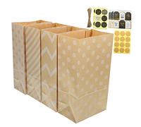 MAGICLULU 1 Set Borsa Sacchetti di Carta con Manici minuscolo Compleanno Piccoli Sacchi Marrone Borse Sacchetti Natalizi Sacchetti Natale Sacchetto Piccolo Sacchetto di Carta