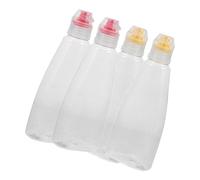 MAGICLULU 1 Set Contenitori Per Condimenti Portatili Bottiglie Squeeze Per Viaggio Dispenser Per Olio E Salsa Per Campeggio E Picnic Capacità Con Coperchi Colorati 4 Pezzi