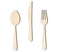 MAGICLULU 1 Set di Forchette in Legno Cucchiai Coltelli Cartelli da Parete Poster in macramè Appendini Strisce Riciclabili Portaposate da Banco Portaposate Estetiche da Appendere