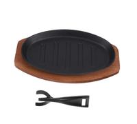 MAGICLULU 1 Set Piastre in Ghisa: Piastra per con Base in per, Mare E Verdure - Piatto da per Fajita Teppanyaki