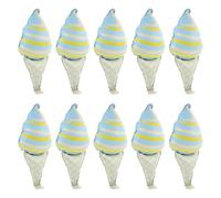 MAGICLULU 10 Palloncini Gelato a Cono in Foil Blu Opaco, Decorazioni Gonfiabili per Feste di Compleanno e Eventi Estivi, Forniture per Party e Celebrazioni Tematiche