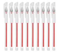 MAGICLULU 10 Penne per Marcatura Impermeabili Rosse, Penna Portatile per Posizionamento Sopracciglia e Tatuaggi Punta Fine per Linee Precise, per Trucco Professionale e Dermopigmentazione