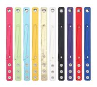 MAGICLULU 10 Pezzi Braccialetti in Cuoio Doppio Strato Chiusura a Scatto Regolabile, Fasce per Polsi Morbide e Flessibili, Accessori per Feste Estive e Creazione Gioielli