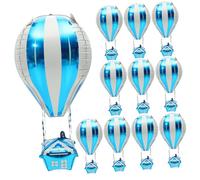 MAGICLULU 10 Pezzi decorazione della mongolfiera compleanno del palloncino in foglio d'aria centrotavola mini palloncini gonfiabili fiesta decorazione di palloncini di compleanno Blue
