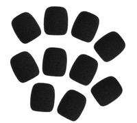 MAGICLULU 10 Pezzi Set da 10 Coperture in Spugna per Microfono da Clip Nero, Compatibili Microfoni da Collare e Headset, Funzione Isolante per Performance Live e Studio