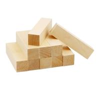 MAGICLULU 10 Pezzi Set di Blocchi in Legno di Pino Non Trattato per Intaglio, Facili da Dipingere, Pratici per Artigianato DIY e Scolpitura Artistica