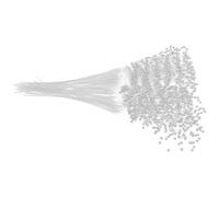 MAGICLULU 100 Pezzi Bastoncini di Perle in Plastica Bianco per Decorazioni Matrimonio e Bouquet da Sposa Materiale Fai da Te Lunghezza Regolabile Realistici per Feste