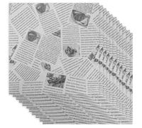 MAGICLULU 100 Pezzi Carta da Forno Bianca Resistente e Antiaderente per Panini e Alimenti, Fogli in Carta Oleata Stile Giornale per Imballaggio e Cucina