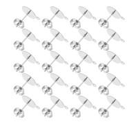 MAGICLULU 100 Pezzi Perni e Dorsi per Orecchini a Bottone in Acciaio Inox Base Piatta Rotonda 10Mm Accessori per Creazione Gioielli Fai da Te Chiusure Sicure e Leggere per Donne