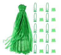 MAGICLULU 100 Pezzi Sacchetti per Frutta in Rete, Sacchetti per Verdure in Rete, Grande Capacità, Verde, Nylon e Plastica, Pieghevole e Traspirante, per Spesa Alimentare e Conservazione
