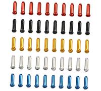 MAGICLULU 100 Pezzi Tappi Terminali per Cavi Freno Bici in Lega di Alluminio Resistente Antiruggine Accessori per Bicicletta per Protezione e Regolazione Cavi Freno Compatibili per Uso