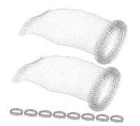 MAGICLULU 10pezzi Filtro Antipelucchi in Acciaio Inossidabile Trappola Per Lanugine Per Tubo Flessibile Sacchetti Per Bucato in Rete