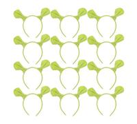 MAGICLULU 12 Cerchietti Con Orecchie Da Orco Verde Cerchietti Per Con Corna Da Mostro Accessori Per Costumi Da Cosplay Dei Cartoni Animati Copricapo In Tessuto Verde Chiaro Per