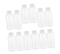 MAGICLULU 12 pezzi Bottiglie Latte Resistenti al Calore Trasparenti in Plastica Contenitori Pratici per Bevande Leggere e Sicure per Riempimento Fino