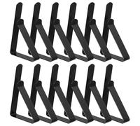 MAGICLULU 12 Pezzi Clip Fermatovaglie in Acciaio Inox Nero, Morsetti Antivento per Tovaglie da Picnic e Tavoli Esterni, Presa Sicura per Ristoranti, Feste e Giardino