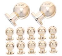 MAGICLULU 12 Pezzi del cassetto a sfera pomelli dorati a sfera rotonda tiri della porta manopole del comò rotondi per cassetti pomelli decorativi per comò plastica D'oro