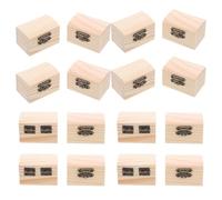 MAGICLULU 12 Pezzi Scatola di Legno Mini con Coperchio a Cerniera e Chiusura, Portaoggetti per Pittura Fai da Te e Organizzazione Scrivania, Riutilizzabile per Feste