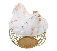 MAGICLULU 1pezzi Cesto Di Stoccaggio Ferro Per Uova e Frutta Organizer Decorativo Per Cucina Contenitore Multifunzionale Ceramica e Design Elegante e Spazioso
